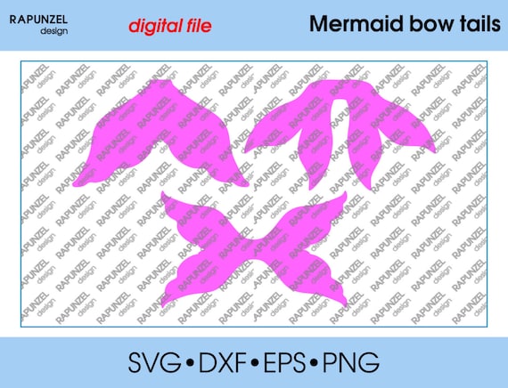 Download Mermaid Bow Talis Template Svg Cut File Mermaid Hair Bow Etsy