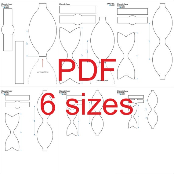 Download Free Classic Bow Template Svg Cut File Hairbow Template For Cricut Etsy SVG Cut Files