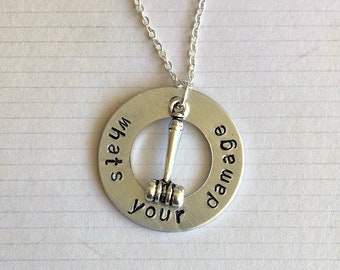Heathers musical theatre necklace - Whats your damage