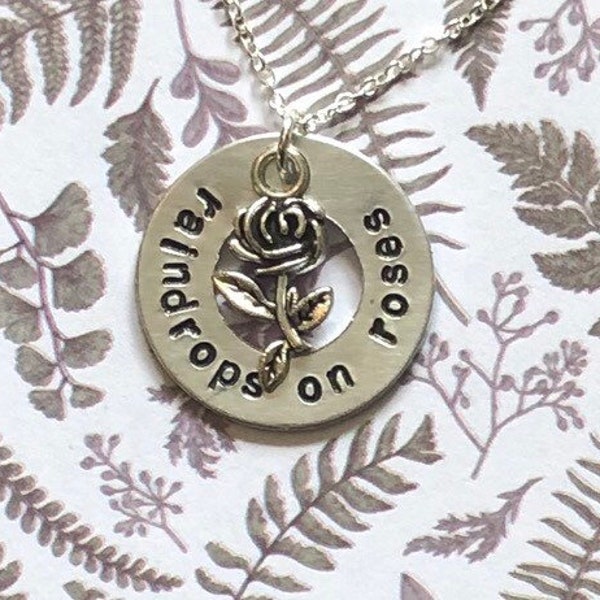 sound of music necklace - raindrops on roses