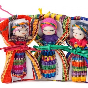 1x worry doll + 1 fabric bag + the story Doll approx. 5 cm worry people