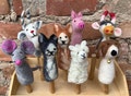 Felt finger puppet sheep CAT dog GOAT mouse COW pig felted hand puppet