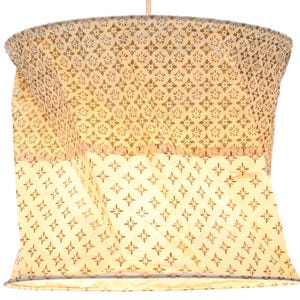 1 Lampada a sospensione con paralume in carta Lokta "Rame e oro" H25xL28xP28cm paralume in carta