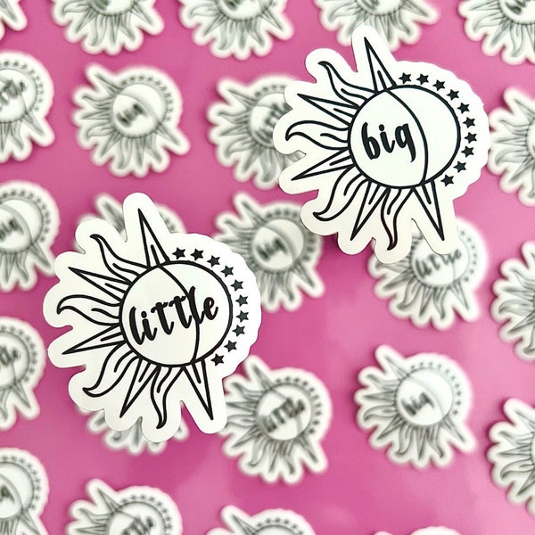 Big Little Reveal Sorority Sun Moon Star Sticker | Big Little Gift