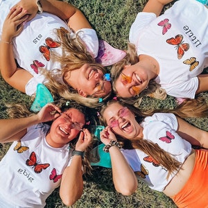 Big Little Butterfly Sorority Family Shirts