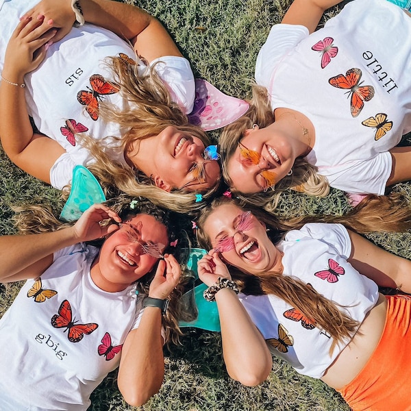 Big Little Butterfly Sorority Family Shirts