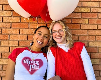 Alpha Phi Foundation Raglan Crop T-Shirt or Comfort Colors T-Shirt