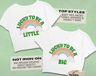 Lucky to be a Little Big Little Shirts // Rainbow Charms Reveal Theme // Sorority Big Little Baby Tees, Tank Tops, T-Shirts
