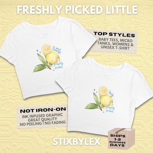 Freshly Picked Lemons Big Little Shirts // Limoncello Reveal Theme // Sorority Big Little Baby Tees, Tank Tops, T-Shirts