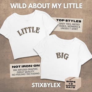 Wild for my Little Big Little Shirts // Leopard, Animal Print Sorority Reveal Theme // Sorority Big Little Baby Tees, Tank Tops, T-Shirts