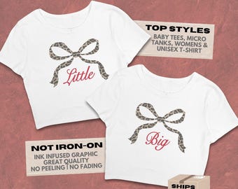 My Wild Child Big Little Shirt // Leopard Print Bow Reveal Theme // Sorority Big Little Baby Tees, Tank Tops, T-Shirts