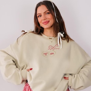 Sorority Close to my Heart Crewneck Sweatshirt // Sorority Greek Event Merch // Bid Day, Initiation, Big Little Sweater