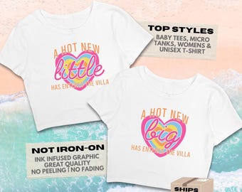 Hot New Bombshell Enters the Villa Big Little Shirts // Island Reveal Theme // Sorority Big Little Baby Tees, Tank Tops, T-Shirts