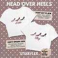Head Over Heels Big Little Shirts // High Heels Fashion Couture Reveal Theme // Sorority Big Little Baby Tees, Tank Tops, T-Shirts