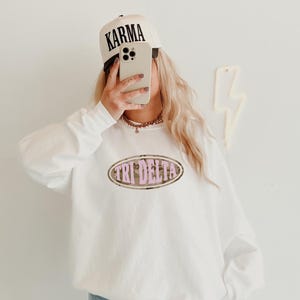 Sorority Major Babe Crewneck Sweatshirt // Pink Camo Sorority Greek Event Merch // Bid Day, Initiation, Big Little Sweater