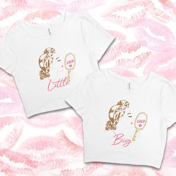 Camisetas grandes y pequeñas con lápiz labial XOXO // Revelación