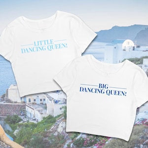 Dancing Mama Big & Little Tees // Greece Aesthetic Sorority Reveal Shirts // Big and Little Baby Tees // Trendy Dance Family Shirts