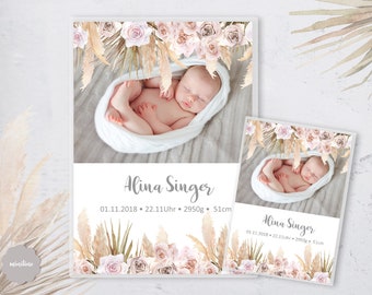 Photo U Booklet Sleeve & Vaccination Certificate Envelope, Pampas Personalized Gift