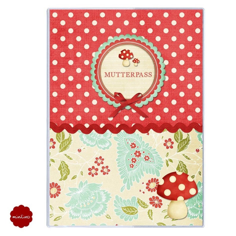 Retro 3-piece mother pass sleeve with mushroom and dots