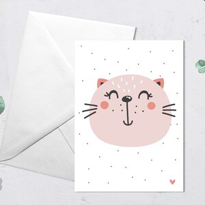 Postkarte süßes Kätzchen, mit Umschlag