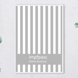 Impfpass Hülle , Streifen mit Namen personalisiert