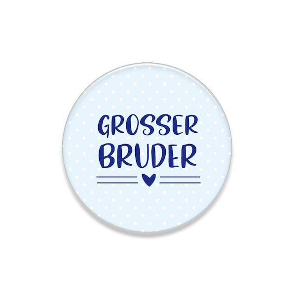 Geschwister Button/Spiegel/Magnet/Anhänger, großer Bruder, Geschenk zur Geburt