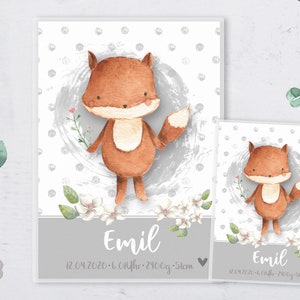 SET U-boekje cover & vaccinatiecertificaat envelop, stippen vos