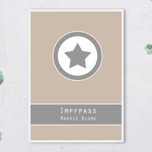 Impfpass Hülle, für Erwachsene , schlicht , Stern