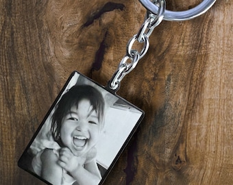 Photo Engraved Keychain: Personalized Stainless Steel Keyring