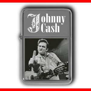 Johnny Cash Lighter, PERSONALIZED LIGHTER, Custom Engraved Petrol Lighter, Candle Lighter, Cigarette Lighter, Torch Lighter, Photo Lighter