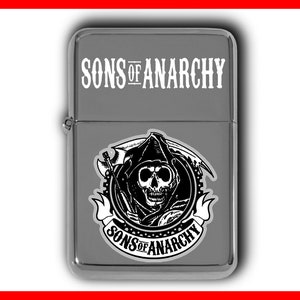 PERSONALIZED LIGHTER, Sons Of Anarchy Lighter, Custom Engraved Oil Lighter, Candle Lighter, Cigarette Lighter, Torch Lighter, Photo Lighter