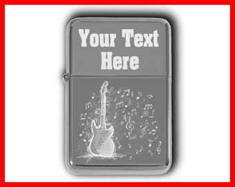 Guitar Personalized Lighter, Custom Engraved Lighter, Gift For Him, Fathers Day Gift, Gift For Dad, Personalized Gift, Anniversary Gift