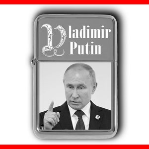 Vladimir Putin PERSONALIZED LIGHTER Gift, Custom Engraved Petrol Lighter, Candle Lighter, Cigarette Lighter, Torch Lighter, Photo Lighter