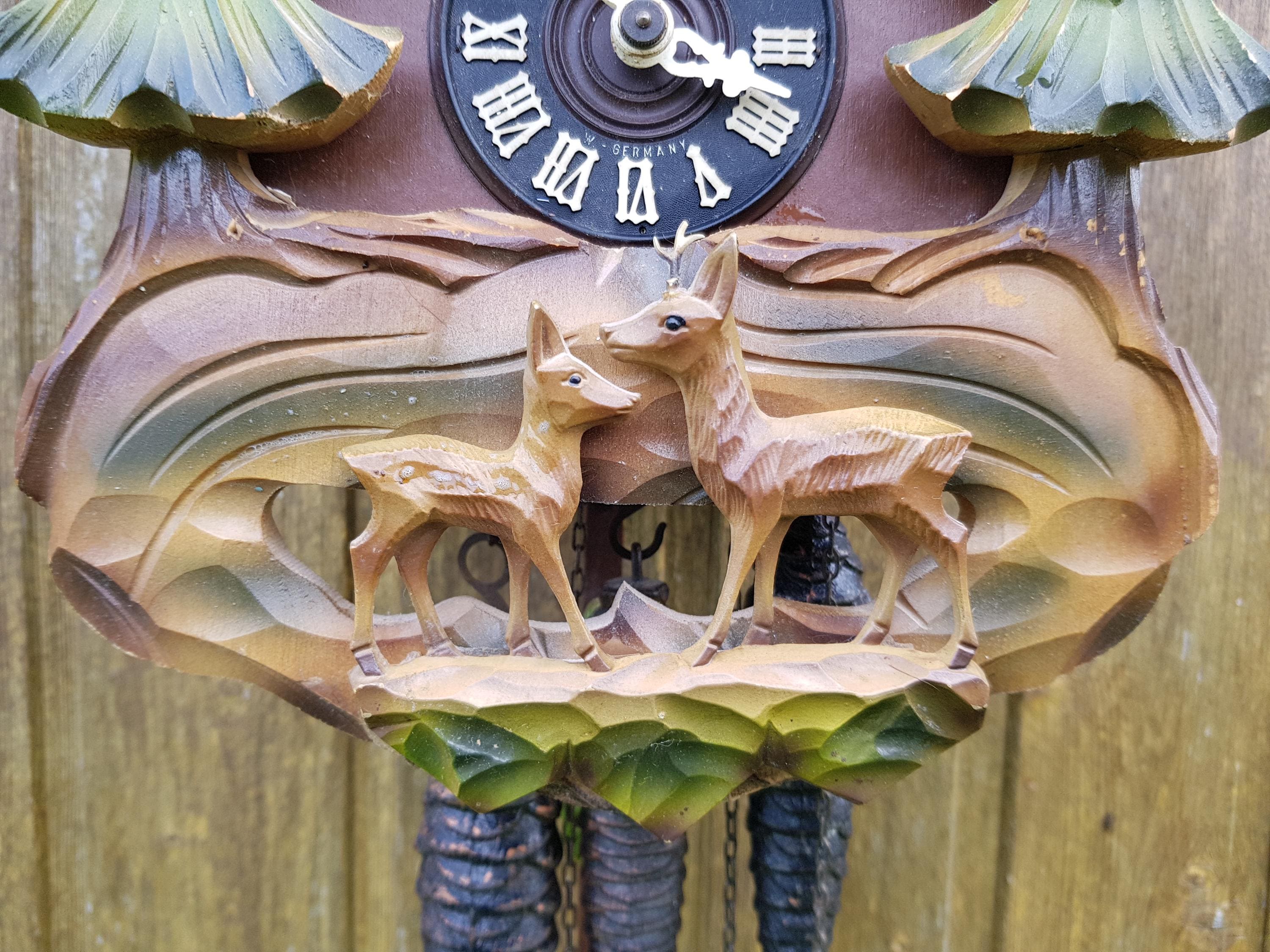 ★オルゴール　GUEISSAZーJACCARD　スイス製★ GUEISSAZ Jaccard Detailed Swiss Cuckoo Clock 3 Cones Pendulum