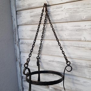 Hanging basket flowers wrought iron Ø 20 cm on chains flowerpot planter