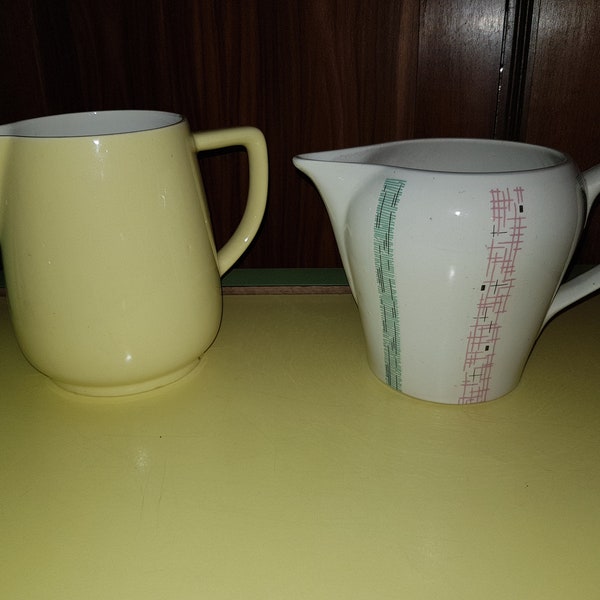 1 litre milk jug Villeroy Boch Kanne jug cocoa jug 50s V&B midcentury pastel colours