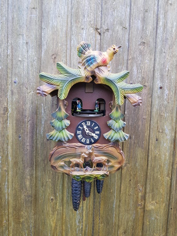 ★オルゴール　GUEISSAZーJACCARD　スイス製★ GUEISSAZ Jaccard Detailed Swiss Cuckoo Clock 3 Cones Pendulum