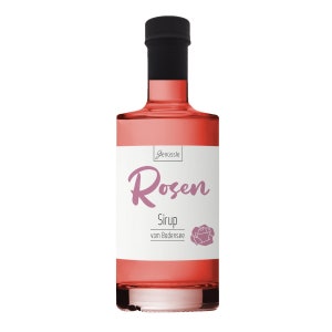 BIO Rose Blossom Syrup - Genüssle Rose Syrup from Lake Constance Rose Syrup from Rose Blossoms