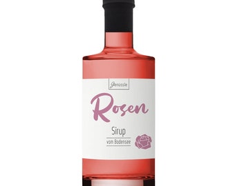 BIO Rosenblüten-Sirup - Genüssle Rosensirup vom Bodensee-Rosen Sirup aus Rosenblüten