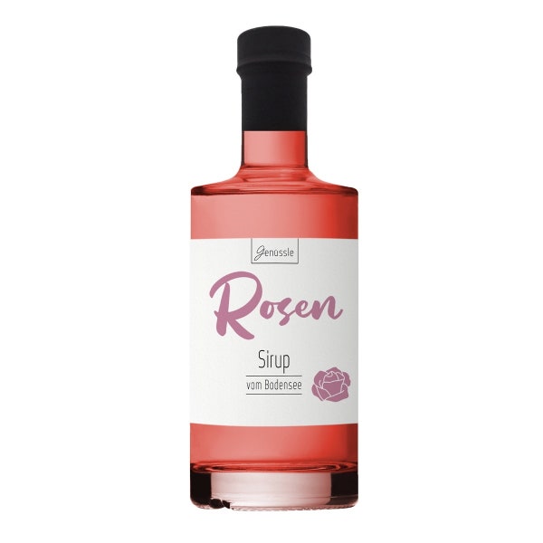 BIO Rosenblüten-Sirup - Genüssle Rosensirup vom Bodensee-Rosen Sirup aus Rosenblüten