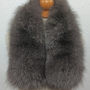 Grafiti brown short fox fur collar real fox fur collar.