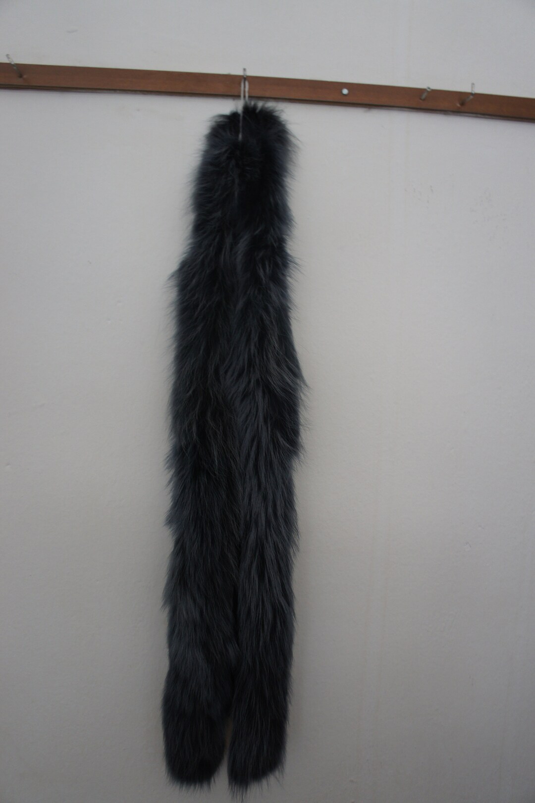 Black Fox Fur Trim-real Fox Fur Strip. 1 Metre Length - Etsy