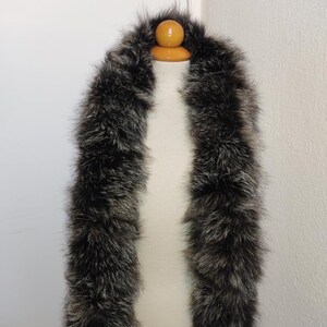 Brown snowtop fox fur strip 1 metre length