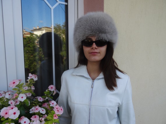 Ivory Beige Fox Fur Hat - Etsy Australia