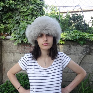 Rex Rabbit Fur Hat with Fox Fur Trim