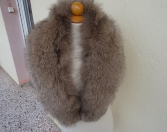 Brown Fox fur collar Real fox fur brown color fox fur collar