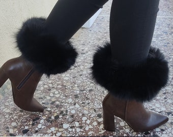Detachable fur cuffs for boots hotsell