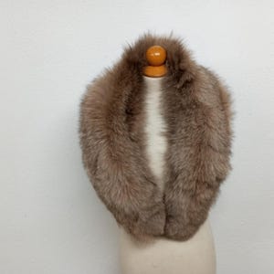 Brown Fox fur collar Real fox fur brown color fox fur collar