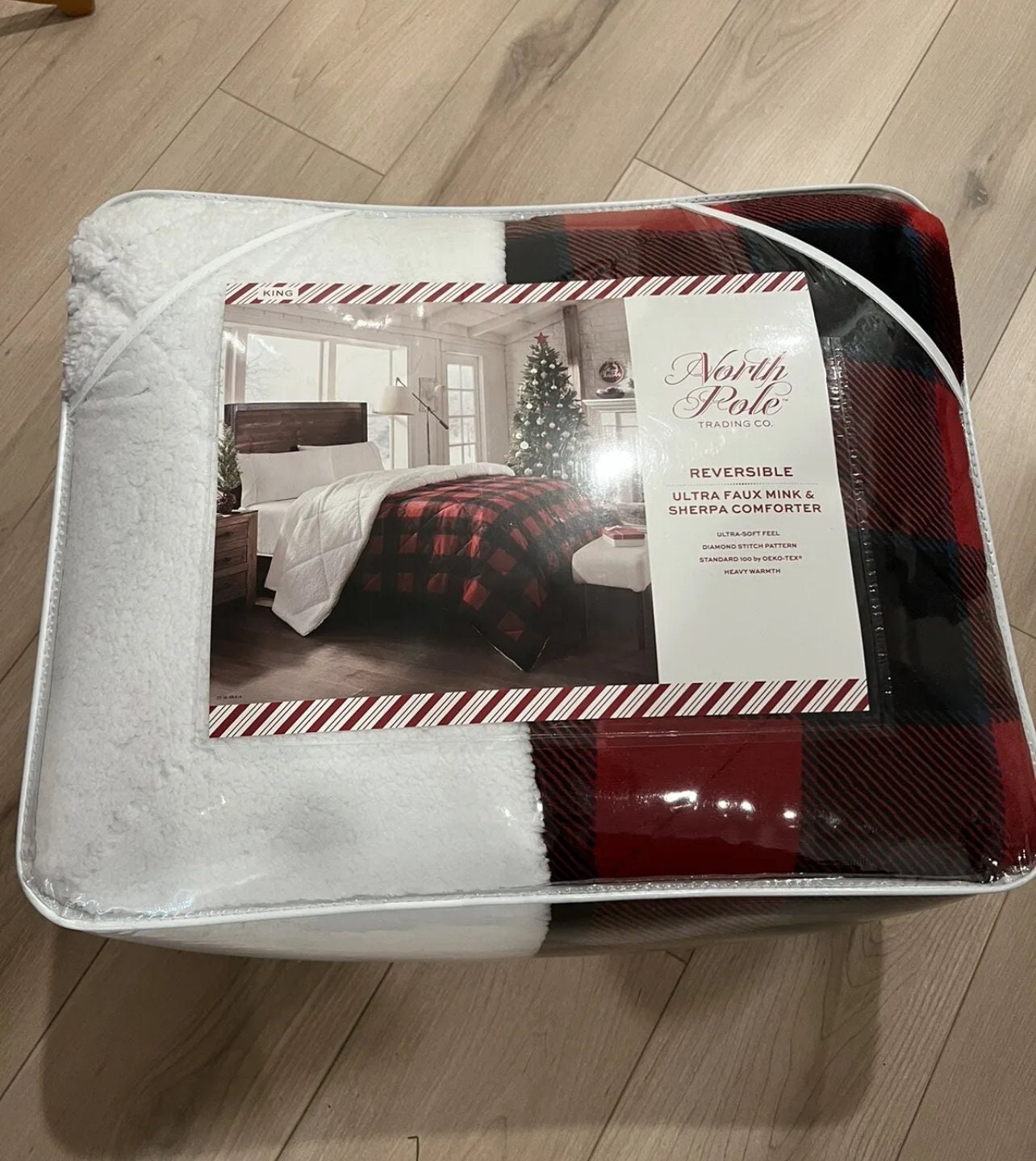 New North Pole Trading Faux mink to Sherpa Plush Reversible King Bed Comforter Etsy Canada
