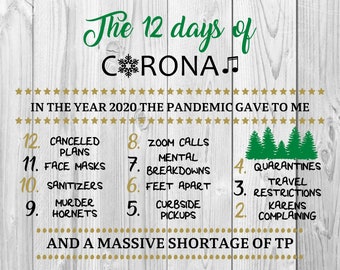 Download 12 Days Of Christmas Svg Etsy